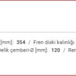 RANGE ROVER VOGUE 3.0 TD6 ARKA DİSK SDB000211